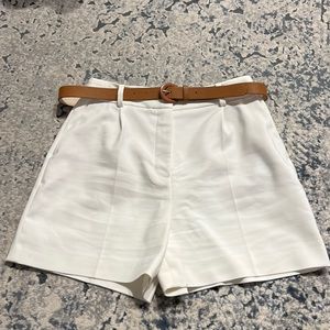 Zara white oversized shorts